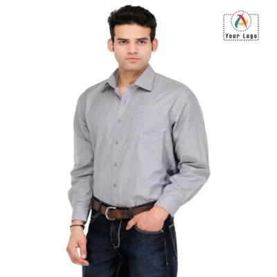 Buy Scott Grey Formal Shirt in bulk for Corporate Gifting | Corporate Gyft