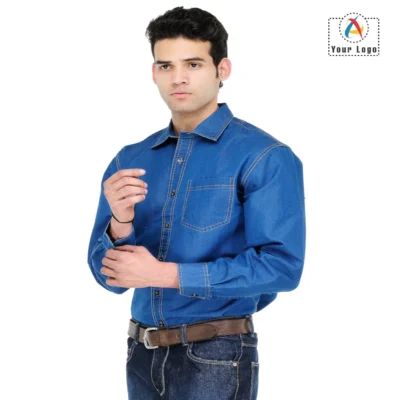 Buy Scott Navy Blue Formal Shirt in bulk for Corporate Gifting | Corporate Gyft