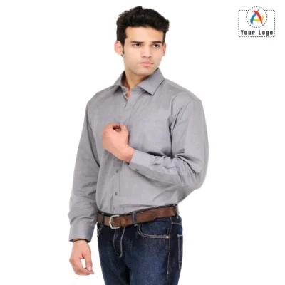 Buy Scott Grey Formal Shirt in bulk for Corporate Gifting | Corporate Gyft