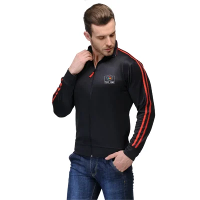 Buy Scott Red Stripe Jacket in bulk for Corporate Gifting | Corporate Gyft