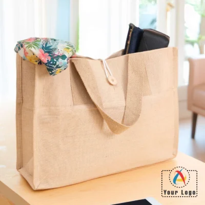 Buy Oblique Eco FIR Jute Bag in bulk for Corporate Gifting | Corporate Gyft