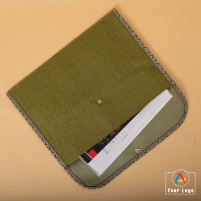 Buy Oblique Eco Jute Folder in bulk for Corporate Gifting | Corporate Gyft