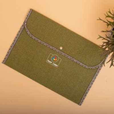 Buy Oblique Eco Jute Folder in bulk for Corporate Gifting | Corporate Gyft