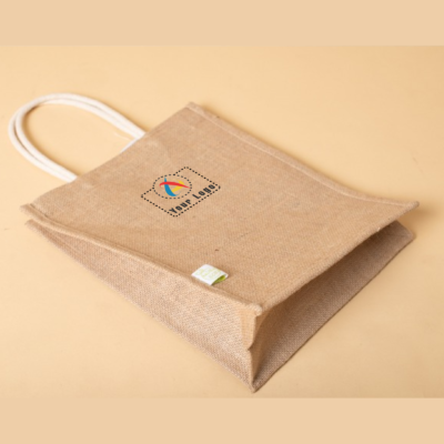 Buy Oblique Maple Jute Bag in bulk for Corporate Gifting | Corporate Gyft