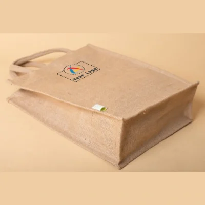 Buy Oblique Oak Zippered Jute Bag in bulk for Corporate Gifting | Corporate Gyft