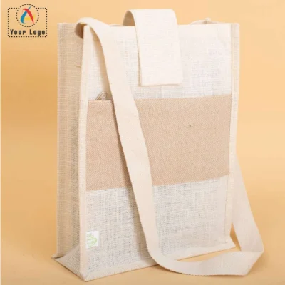 Buy Oblique Teak Jute Bag in bulk for Corporate Gifting | Corporate Gyft