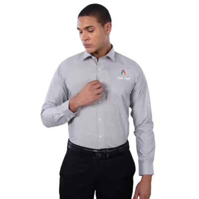 Buy Police Grey Formal Office Wear Shirt in bulk for Corporate Gifting | Corporate Gyft