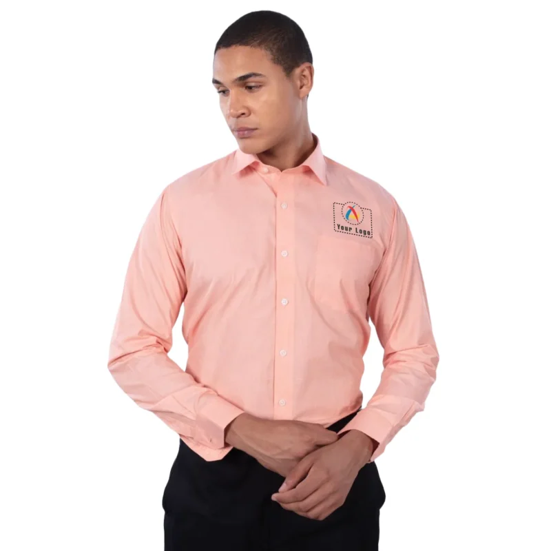 Buy Police Peach Formal Office Wear Shirt in bulk for Corporate Gifting | Corporate Gyft