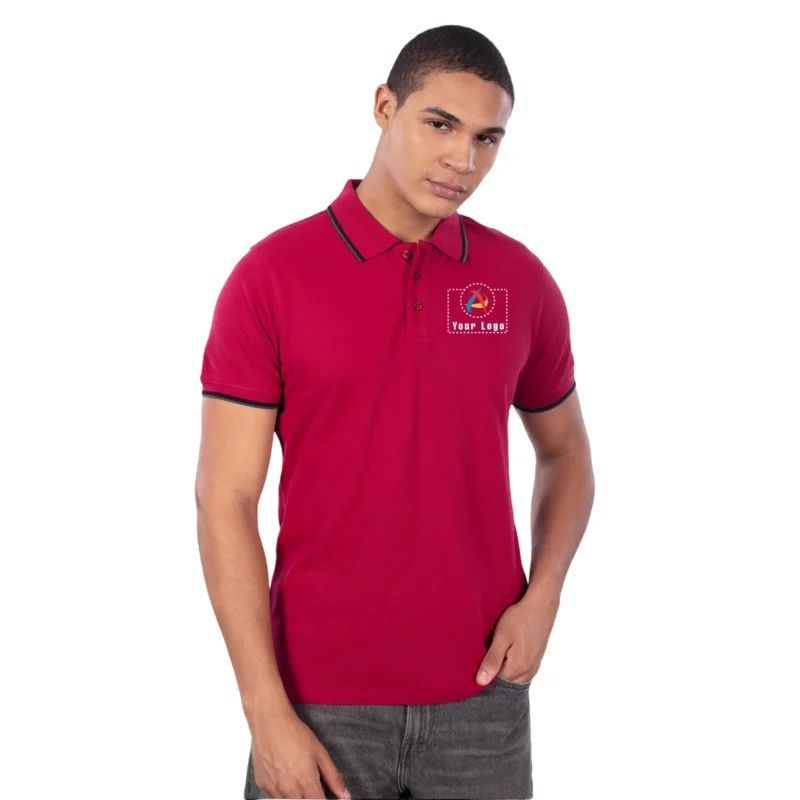 Buy Police Wine Color Polo T-Shirt in bulk for Corporate Gifting | Corporate Gyft