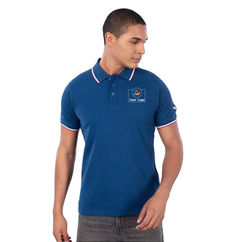 Buy Police Blue Polo T-Shirt in bulk for Corporate Gifting | Corporate Gyft