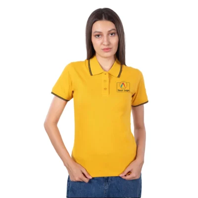 Buy Police Woman Yellow Polo T-Shirt in bulk for Corporate Gifting | Corporate Gyft