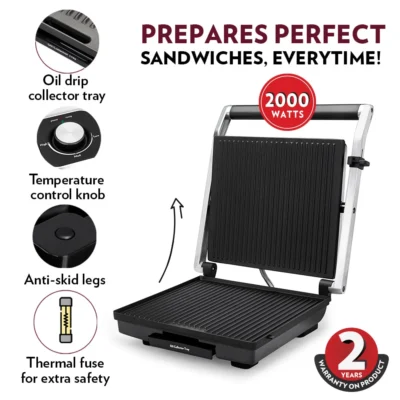 Buy Borosil Super Jumbo Grill Sandwich Maker in bulk for Corporate Gifting | Corporate Gyft