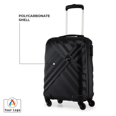 Buy Nasher Miles Black Crystal Trolley Bag in bulk for Corporate Gifting | Corporate Gyft