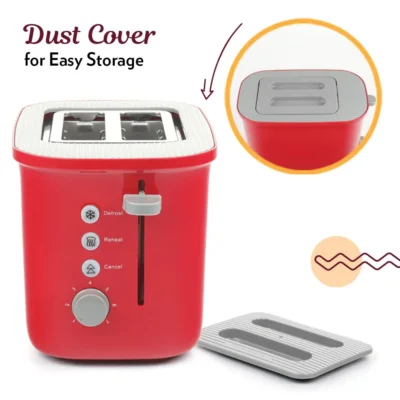 Borosil Krispy Pop-Up Toaster - Red | CorporateGyft