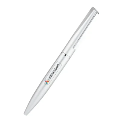 Buy Glimmer Silver Capsule Pen with Box in bulk for Corporate Gifting | Corporate Gyft