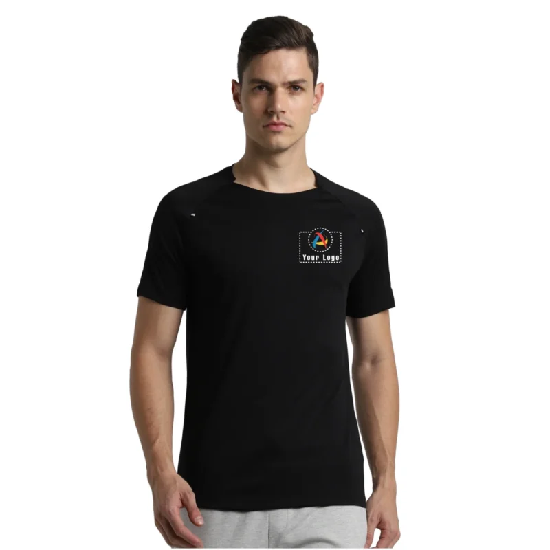 Buy Jack & Jones® Black Icero Round Neck T-shirt in bulk for Corporate Gifting | Corporate Gyft