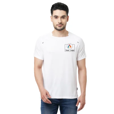 Buy Jack & Jones® White Icero Round Neck T-shirt in bulk for Corporate Gifting | Corporate Gyft