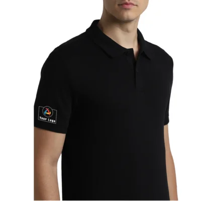 Buy Jack & Jones® Black Interlock Polo T-Shirt in bulk for Corporate Gifting | Corporate Gyft