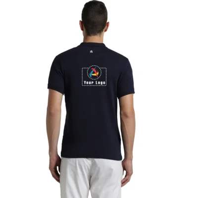 Buy Jack & Jones® Navy Blue Interlock Polo T-Shirt in bulk for Corporate Gifting | Corporate Gyft