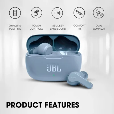 Buy JBL Wave 200 TWS Blue Earpods in bulk for Corporate Gifting | Corporate Gyft