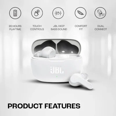 Buy JBL Wave 200 TWS White Earpods in bulk for Corporate Gifting | Corporate Gyft