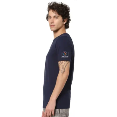 Buy Jack & Jones® Navy Blue Jesper Round Neck T-Shirt in bulk for Corporate Gifting | Corporate Gyft