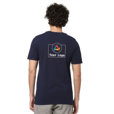 Buy Jack & Jones® Navy Blue Jesper Round Neck T-Shirt in bulk for Corporate Gifting | Corporate Gyft