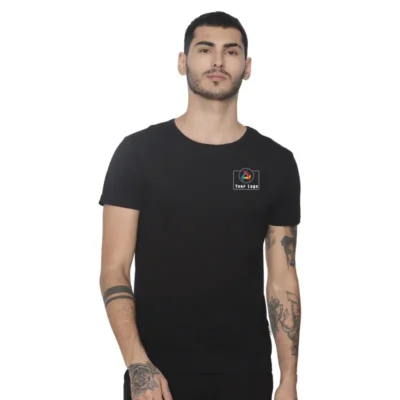 Buy Jack & Jones® Black Jesper Round Neck T-Shirt in bulk for Corporate Gifting | Corporate Gyft