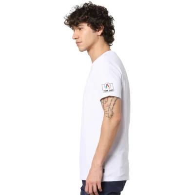 Buy Jack & Jones® White Jesper Round Neck T-Shirt in bulk for Corporate Gifting | Corporate Gyft