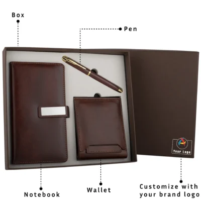 Buy Leather Essentials Gift Set in bulk for Corporate Gifting | Corporate Gyft