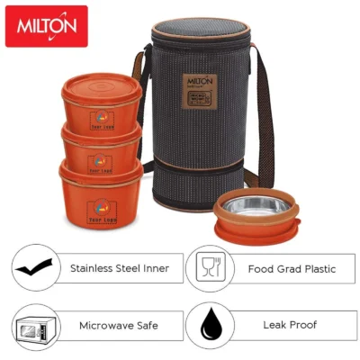 Buy Milton Flexi Tiffin 3+1 in bulk for Corporate Gifting | Corporate Gyft