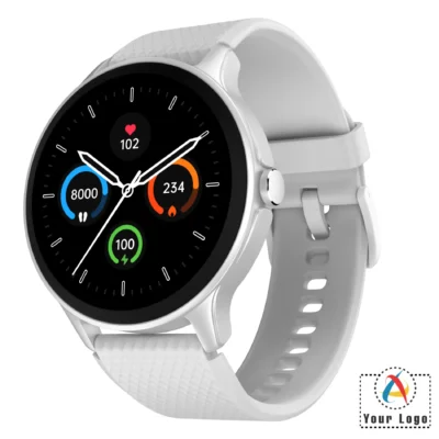 Buy Noisefit Curve White Smartwatch in bulk for Corporate Gifting | Corporate Gyft