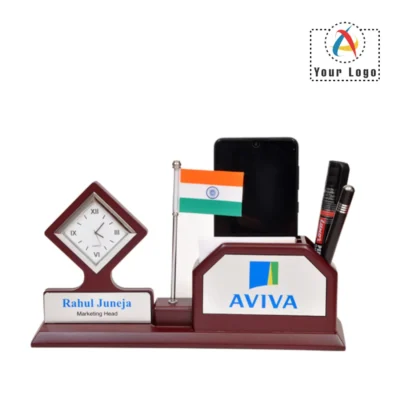 Buy Desktop Organizer with India Flag in bulk for Corporate Gifting | Corporate Gyft