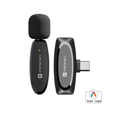 Buy Portronics Dash 7 Wireless Microphone with Type C Receiver in bulk for Corporate Gifting | Corporate Gyft