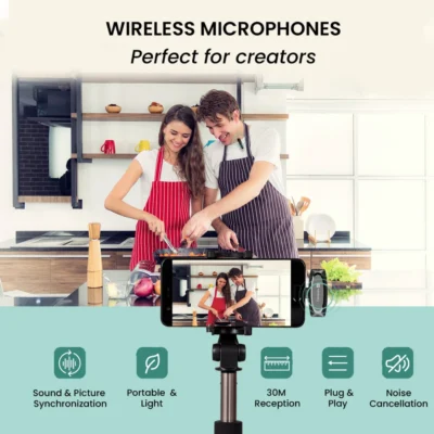 Buy Portronics Dash 7 Wireless Microphone with Type C Receiver in bulk for Corporate Gifting | Corporate Gyft