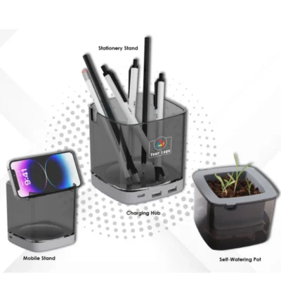 Buy Groot 4-in-1 Self-watering Planter Black Organizer in bulk for Corporate Gifting | Corporate Gyft