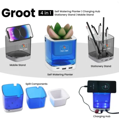 Buy Groot 4-in-1 Self-watering Planter Blue Organizer in bulk for Corporate Gifting | Corporate Gyft