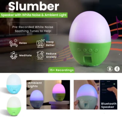 Buy Slumber Green Bluetooth Speaker with White Noise in bulk for Corporate Gifting | Corporate Gyft