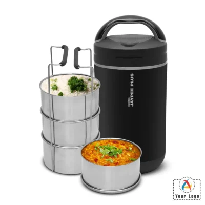 Buy Jaypee Plus Black Hottline 4 Electric Lunch Box in bulk for Corporate Gifting | Corporate Gyft