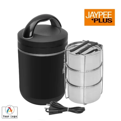 Buy Jaypee Plus Black Hottline 3 Electric Lunch Box in bulk for Corporate Gifting | Corporate Gyft