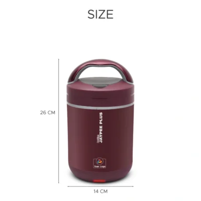 Buy Jaypee Plus Maroon Hottline 3 Electric Lunch Box in bulk for Corporate Gifting | Corporate Gyft