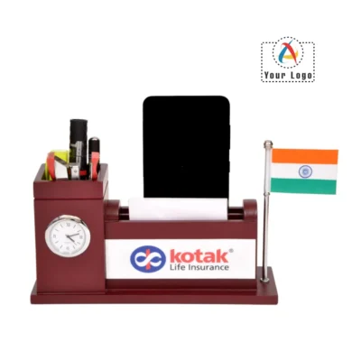 Buy NB Desk Organizer with Flag in bulk for Corporate Gifting | Corporate Gyft