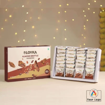 Buy Loyka Almond Brittle Gourmet Hamper Box in bulk for Corporate Gifting | Corporate Gyft