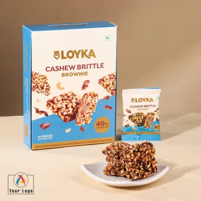 Buy Loyka Cashew Brittle Brownie Treats Box in bulk for Corporate Gifting | Corporate Gyft