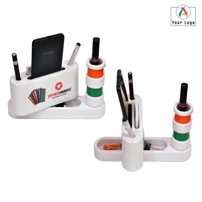 Buy NB Indian Tri Color Desktop Organizer in bulk for Corporate Gifting | Corporate Gyft