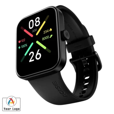 Buy Noise Pulse Go Buzz Black Smartwatch in bulk for Corporate Gifting | Corporate Gyft