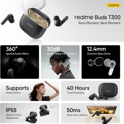 Buy Realme White Buds T300 True Wireless Earbuds in bulk for Corporate Gifting | Corporate Gyft