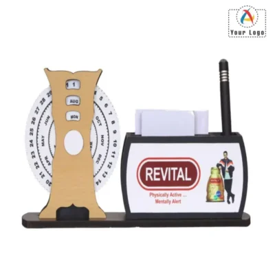 Buy Desktop with Revolving Calendar, Memo Pad and Pen in bulk for Corporate Gifting | Corporate Gyft