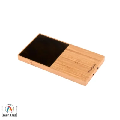 Buy Willow Bamboo 2-in-1 Wireless Charger with Cup Warmer in bulk for Corporate Gifting | Corporate Gyft