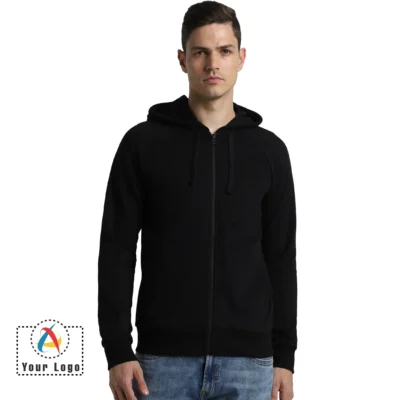 Buy Jack & Jones® Black Austin Hoodie in bulk for Corporate Gifting | Corporate Gyft